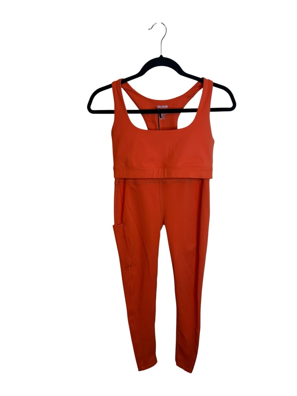 Splits59 Orange Sport Bra Leggings Active Set